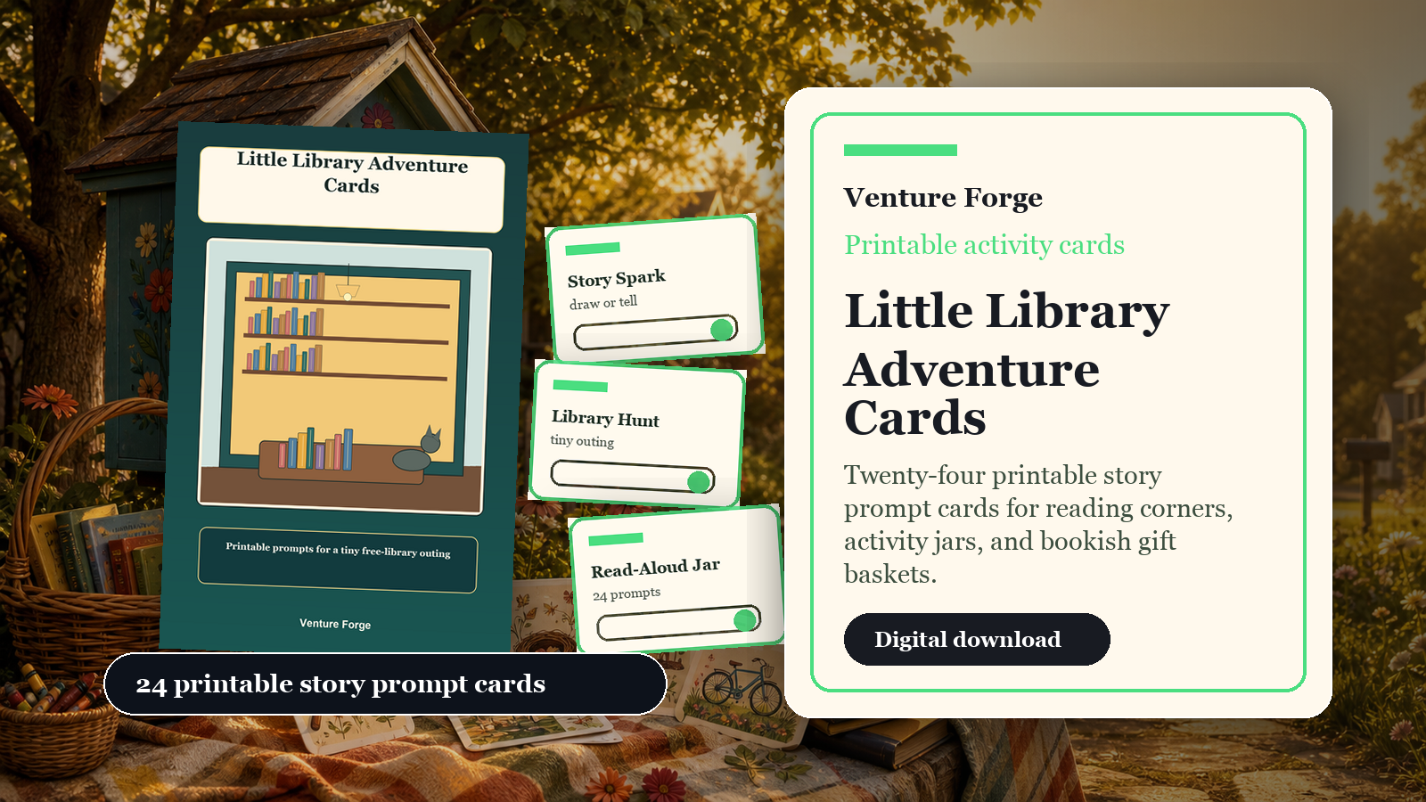 Digital cover for Little Library Adventure Cards
