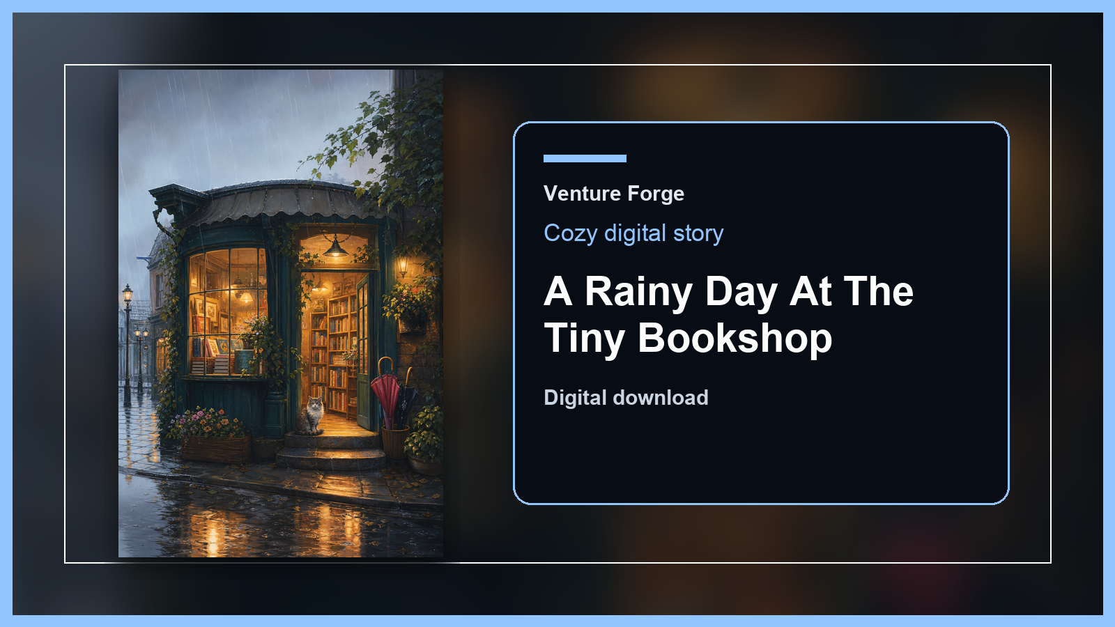 Digital cover for A Rainy Day At The Tiny Bookshop
